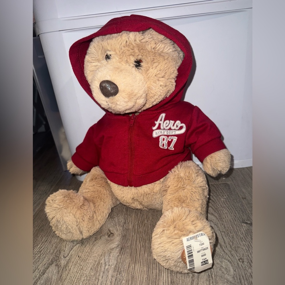 Y2K RARE AERO Aeropostale 1987 Dept Plush Bear with hoodie 2010 with org tags